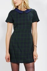 Coincidence and Chance Collared Plaid Babydoll Dress at Urban Outfitters