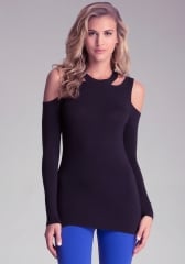 Cold Shoulder Cut Out Top at Bebe