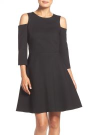 Cold Shoulder Ponte Fit & Flare Dress  at Nordstrom Rack