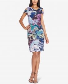 Cold-Shoulder Sheath Dress by Tahari ASL at Macys