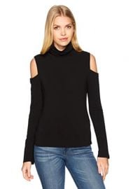 Cold Shoulder with Turtleneck Sweater at Amazon