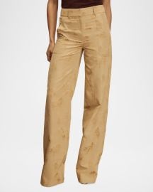 Cole Floral Wide-Leg Pants at Neiman Marcus