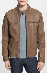 Cole Haan Lambskin Leather Moto Jacket at Nordstrom