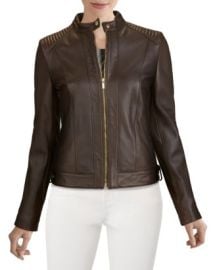 Cole Haan Leather Zip Jacket Bloomingdales at Bloomingdales