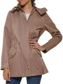 Cole Haan Short Rain Jacket in Truffle at Saks Off 5th