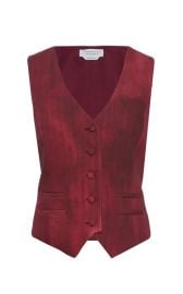 Coleridge Vest in Bordeaux Virgin Wool Gabriela Hearst at Gabriela Hearst