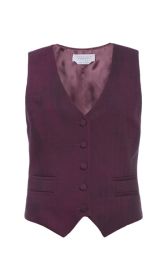 Coleridge Vest in Bordeaux Virgin Wool Gabriela Hearst at Gabriela Hearst