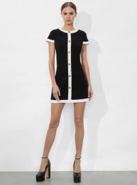 Coley Mini Dress In Blackoff White Alice Olivia at Alice + Olivia