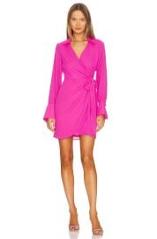 Collared Wrap Dress at Revolve