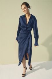 Collared Wrap Dress by SIMKHAI Rent the Runway at Rent the Runway
