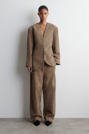Collarless Suede Blazer at Nordstrom