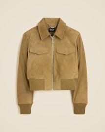 Collection Cropped Flight Jacket In Suede For Women JCrew at J. Crew