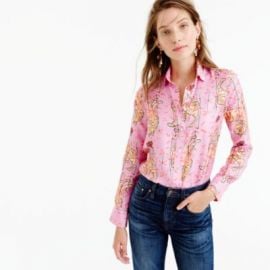 Collection Drake s For J Crew Perfect Shirt In Pink Bengal Tiger at J. Crew