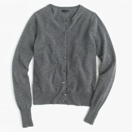 Collection cashmere cardigan sweater in hthr flannel at J. Crew