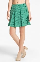 Collective Concepts Bird Print Pleated Skirt at Nordstrom