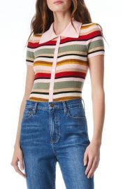 Colleen Stripe Button-Up Polo at Nordstrom