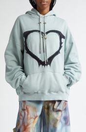 Collina Strada Heart Drawstring Cotton Hoodie at Nordstrom