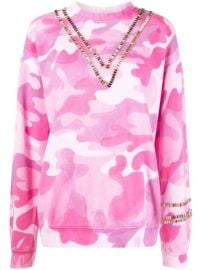 Collina Strada camouflage-print crystal-embellished Sweatshirt - at Farfetch