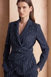 Collingham Wool Pinstripe Jacket Navy - Welcome to the Fold LTD at The Fold London