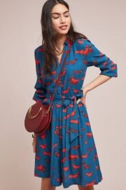 Colloquial Long-Sleeved Shirtdress at Anthropologie