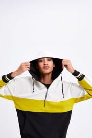 Color Block Pouch Pocket Hoodie at Zara