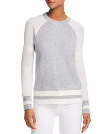 Color-Block Raglan Cashmere Sweater by AQUA Cashmere at Bloomingdales