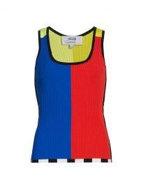 Color Block Ribbed Tank Top at Saks Fifth Avenue