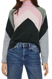 Color Block Turtleneck at Nordstrom