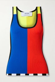 Color-block ribbed-knit tank at Net a Porter