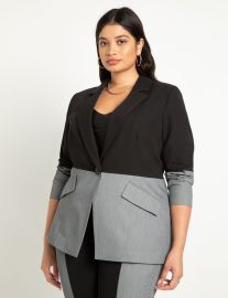 Colorblock Blazer  Women39s Plus Size Coats  Jackets at ELOQUII