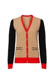 Colorblock Madeline Cardigan by Tory Burch at Rent The Runway