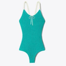 Colorblock Ribbed Bodysuit Womenx27s Designer Sweaters Tory Burch at Tory Burch