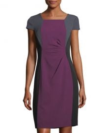 Colorblock Short-Sleeve Sheath Dress by Tahari ASL at Last Call