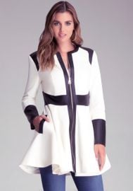 Colorblock Trench Coat at Bebe