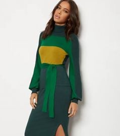 Colorblock Turtleneck Sweater - 7th Avenue  at NY&C