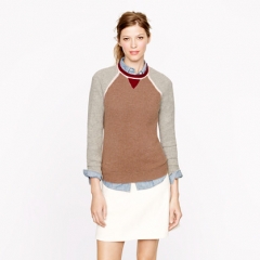 Colorblock Waffle Sweater at J. Crew