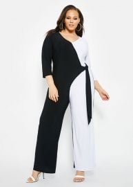 Colorblock Wrap Jumpsuit by Ashley Stewart at Ashley Stewart