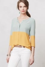 Colorblock blouse by Anthropologie at Anthropologie