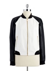 Colorblock bomber jacket at Lord & Taylor