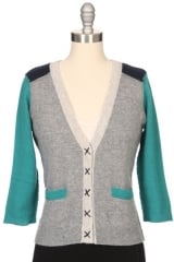 Colorblock cardigan by Autumn Cashmere at Ron Herman