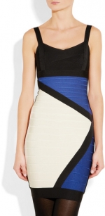 Colorblock dress by Herve Leger at Net A Porter