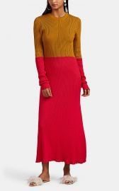 Colorblocked Cotton Sweaterdress by Cedric Charlier at Barneys