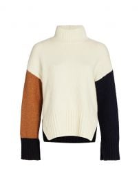 Colorblocked Turtleneck Sweater by Frame at Saks Fifth Avenue