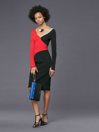 Colorblocked dress by Diane von Furstenberg at DvF