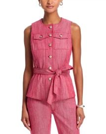Colored Denim Reenee Belted Vest & Stevie Cropped Jeans at Bloomingdales