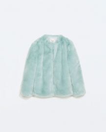 Colored Fur Coat at Zara