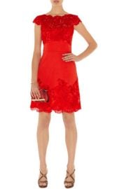 Colored Lace Dress in Red at Karen Millen