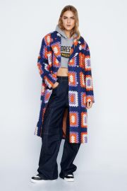 Colorful Crochet Smart Coat at Nasty Gal