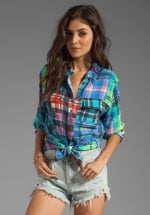 Colorwheel multi signature blouse by Equipment at Revolve