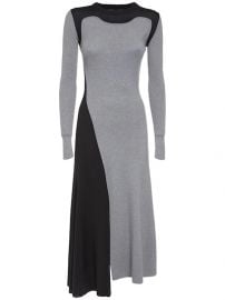 Colour-Block Ribbed-Knit Dress by Alexander McQueen at Luisaviaroma